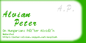 alvian peter business card